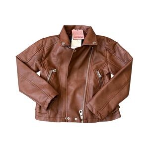URBAN REPUBLIC Little Girl's Coated Biker Jacket